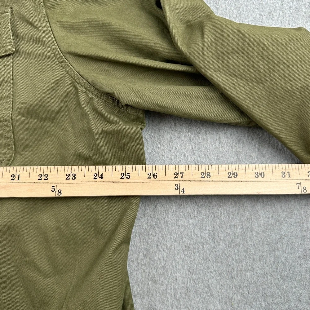 Banana Republic Button Up Shirt Mens XL Tall Green Standard Fit Cotton Utility
